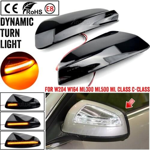 W204 Car Door Rear View Side Mirror Turn Signal Lights Light Lamps For Mercedes For Benz W204 W164 ML300 ML500 ML Class C-Class