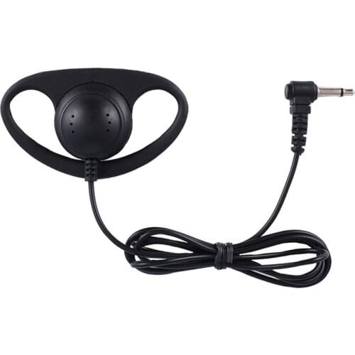 1 PC 3.5mm Jack D-Shape Listen Only Earpiece Headset For Two Way Radios Walkie Radio Headphones