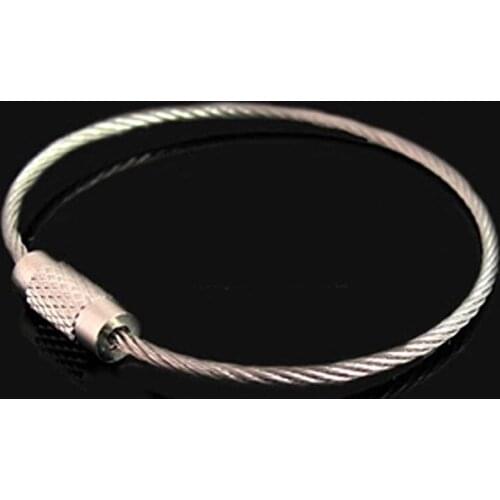 High Quality 10pcs/lot EDC stainless steel ring / wire loop / hang tag Keychain Keyring Key Chain Ring Key Fob Holder