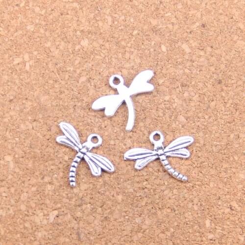 60pcs Charms dragonfly 15x18mm Antique Pendants,Vintage Tibetan Silver Jewelry,DIY for bracelet necklace