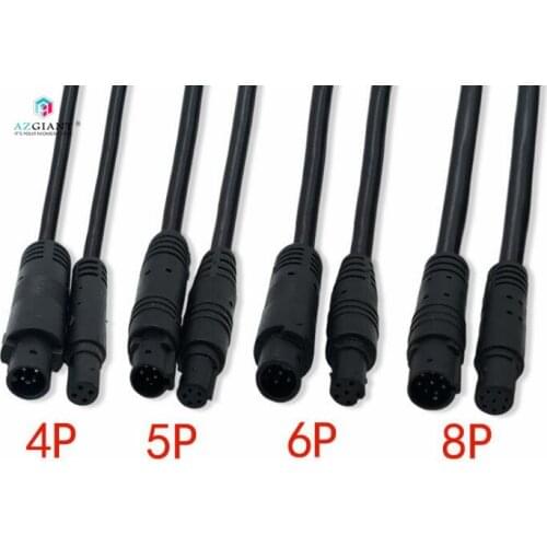 4PIN/5PIN/6PIN/8PIN extension Cable for Car RCA Reverse Rear View Parking Camera Video female to male