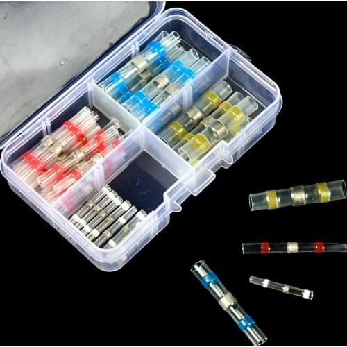 50/100/200/250/PCS Splice Terminal Combination Box Heat Shrink Electrical Wire Connector Waterproof Solder Seal Sleeve Butt Kit