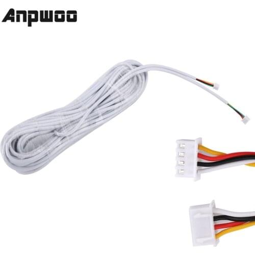 ANPWOO 15M 20M 30M 50M AVVR 4 Core Wire 4*0.12 Copper Line for Wired Video Intercom Video Door Phone Doorbell Intercom Cable
