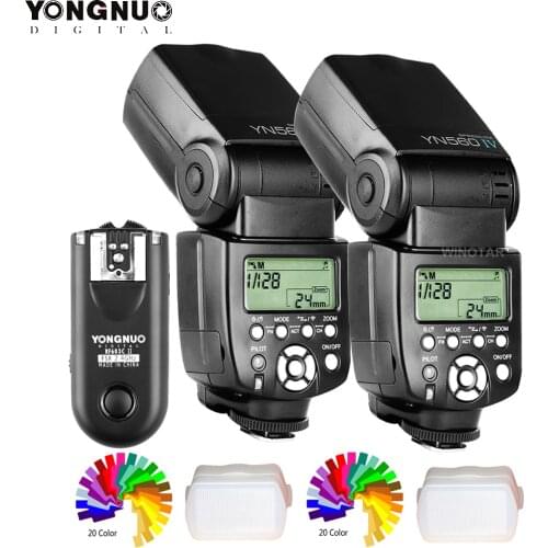 YONGNUO 2x YN-560 IV YN 560 IV Wireless Master Flash Speedlite + RF-603II C Wireless Remote Trigger 2.4GHz For Canon DSLR