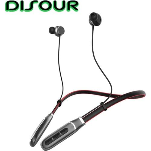 DISOUR Wireless Headphone Bluetooth 4.1 Stereo Music Earphone Neckband Sport Running HIFI Headset with Micophone Magnetic Earbud
