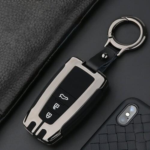Zinc Alloy+Silicone Car Key Case Cover For Toyota Camry 70 RAV4 Corolla E210 CHR Land Cruiser Prado 150 Prius 50 2018 2019 2020