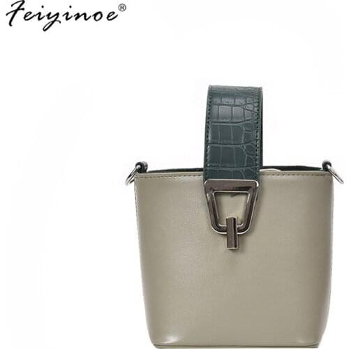Elegant Female Stone pattern Tote Bucket bag 2020 New Quality PU leather Womens Designer Handbag Lock Shoulder Bag Womens Bag