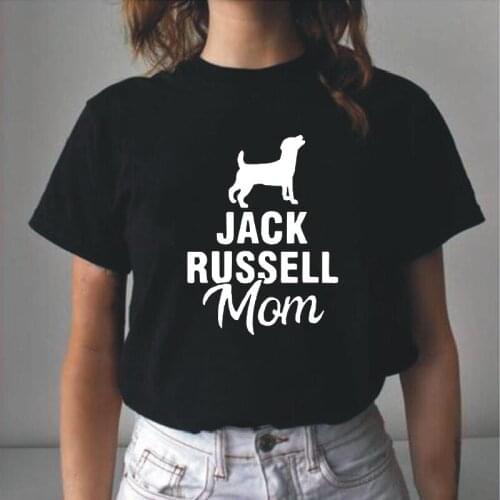 Funny Jack Russell Terrier Mom Dog Pet T Shirt Women Tops Short Sleeve Casual Summer Tee Shirt Femme Harajuku Camisas De Mujer