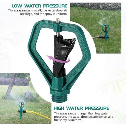 Lawn Sprinkler Automatic 360 Rotating Garden Water Sprinklers Lawn Irrigation Garden Pipe Hose Spray Garden Sprinkler Spike