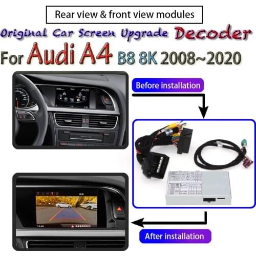 Reverse Camera For Audi A4 B8 8K 2008~2016 MMI Interface Adpter Rear Backup Camera Connect Original Car Screen Upgrade Decoder
