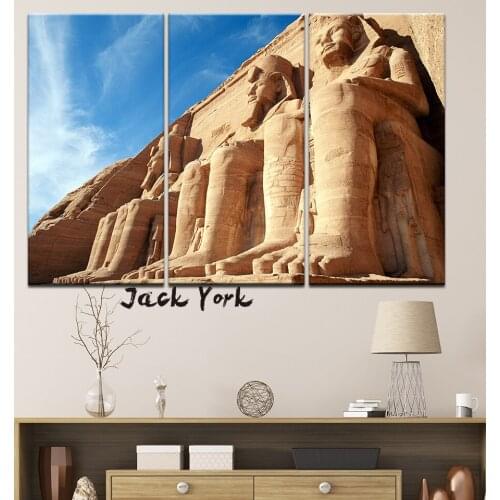 Canvas Painting Abu Simbel temples in Egypt 3 Pieces Wall Art Painting Modular Wallpapers Poster Print living room Home Decor