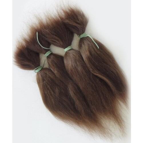 Reborn Dolls Supplies High Quality Handmade Pure Mohair Curly Dark Brown wig DIY bebe reborn kits accessories