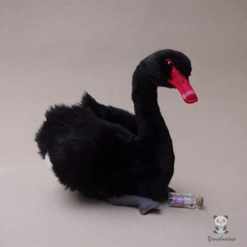 Cute Black Swan Doll Plush Toys Simulation Animal Childrens Birthday Gifts Decoration Rare