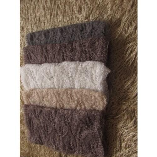 Mohair Crochet Baby Girl Boy Wrap Knit Baby Swaddle Blanket Newborn Photo Props Knitted Stretch Wrap Photography Props