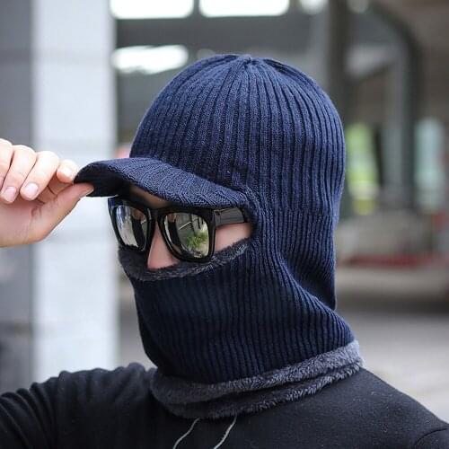 2020 new winter fashion wool hat warm knit hat outdoor men and women cold protection cap
