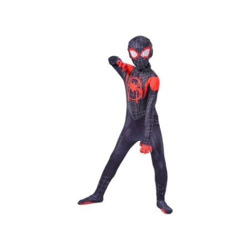 New adult Kids Spidan Into the Spidese Cosplay Costume Zentai Spian Pattern Bodysuit Suit Jumpsuits