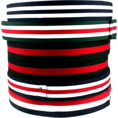 NEW Color polyester striped cap with ribbon decorative ribbon edging cloth strip wide men and women T-shirt accessories diy belt