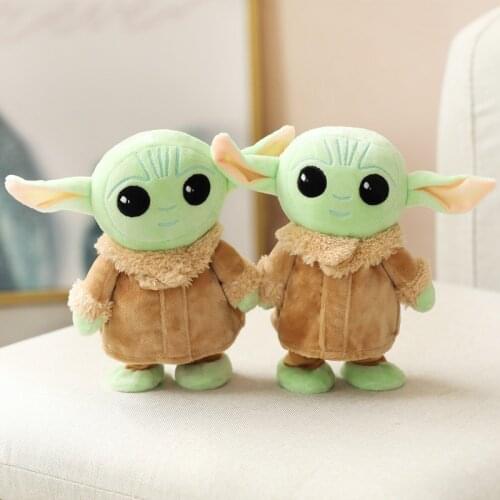 Star Wars Baby Yoda Plush toys learn talk walk stuffed toy Master Yoda dolls Kawaii Anime Star Wisdom Master Gift for Children