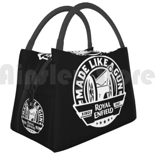 Portable Insulation Bag Royal Enfield Fan Art Logo Made Like A Gun Royal Enfield Royal Enfield Classic