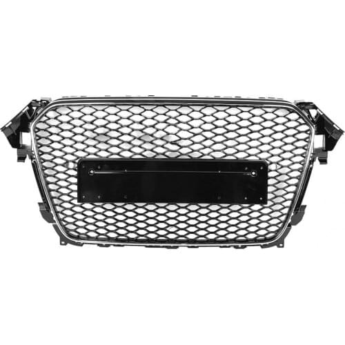 For RS4 Style Front Sport Hex Mesh Honeycomb Hood Grill for Audi A4/S4 B8.5 2013 2014 2015 2016 auto accessories