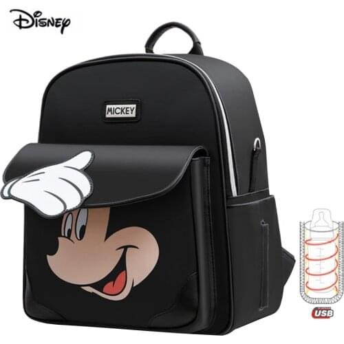 Disney Brand Polka Dot Waterproof Multifunction Large Capacity Maternity Backpack Fashion Diaper Nappy Mothers Bag Black Pink