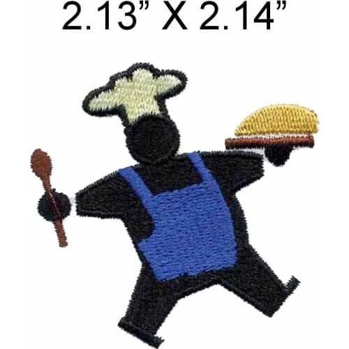 Senior Chef 2.13"wide embroidery patch for beaded sequin appliques/biker vest patches/ food