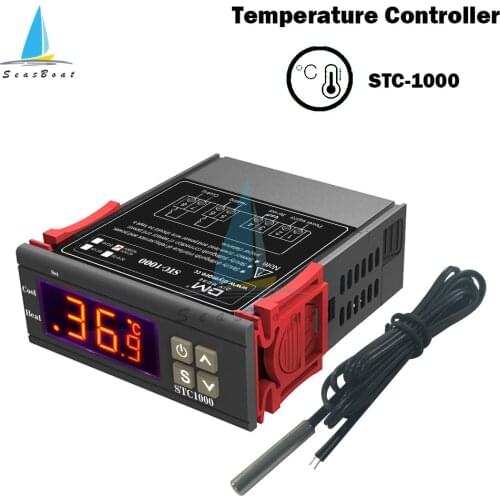 STC-1000 10A LED Digital Temperature Controller Thermostat Thermoregulator Incubator Relay Heating Cooling STC 1000 12V 24V 220V