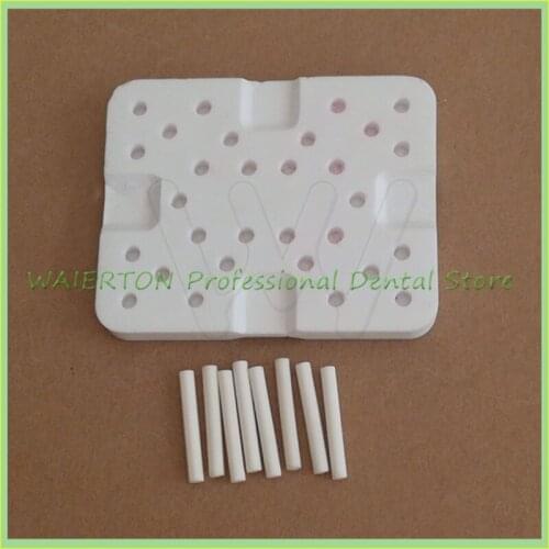 Dental Lab Denture Multistation Multi stage Honeycomb Firing Tray plate Square shape + ceramic pins