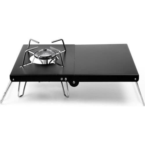 Outdoor Windproof Folding Camp Stove Stand Cooking Station Table for Camping Hiking Picnic Stove Stand Bracket Holder Table