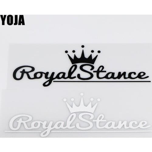 YOJA 17.4X5.7CM Royal Stance Funny Word Car Sticker Fashion Decoration Accessories ZT4-0014