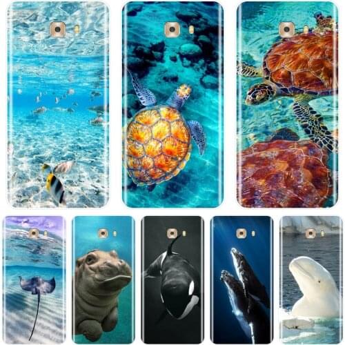 Back Cover For Samsung Galaxy C5 C7 C8 Silicone Soft Turtle Fish Blue Ocean Sea Case For Samsung Galaxy C5 C7 C9 Pro Phone Case