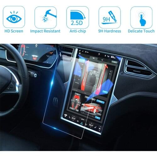 Center Control Touchscreen Protect Film Car Navigation Touch Screen Tempered Glass Protector for Tesla Model x/s