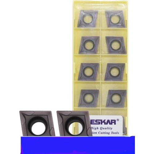 10pcs CCMT120404 LF6018/CCMT120408 LF6018 carbide insert, general type to cut steel and stainless steel well, D-E-S-K-A-R brand