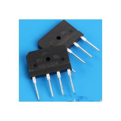 10PCS/LOT RBV5006=RBV5002 50A 600V High Voltage Rectifier Bridge Reactor New original