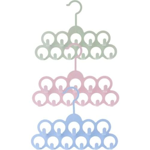 11Holes Clothes Tie Belt Shawl Scarf Hanger Display Holder Closet Organizer Hook