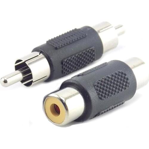 2pcs RCA Male to Male Coupler Female to Female Adapter AV Cable Plug CCTV Connector Video Audio Adapter