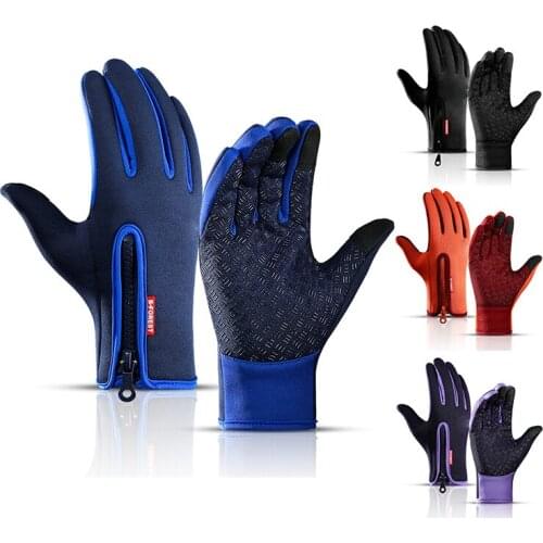 2021 Winter Hot Sale Mens Outdoor Warm Ski Gloves Female Touch Screen Waterproof And Windproof Fashion Black Gloves