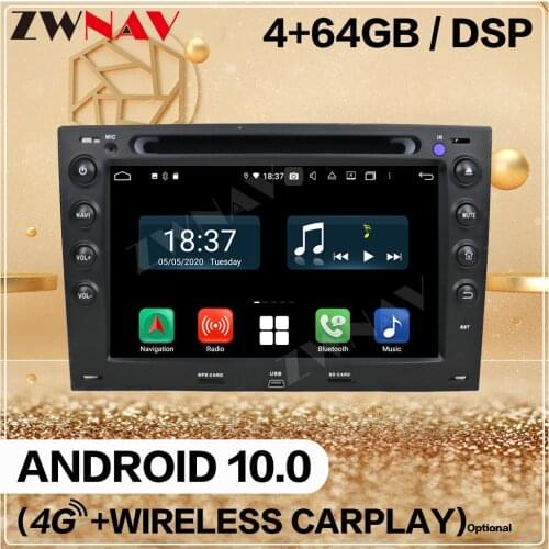4G+128GB Carplay 2 Din For Renault Megane 2003 2004 2005 2006 2008 2009 Android 10 Player Screen Audio Radio GPS Navi Head Unit