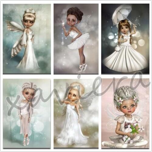 Xaviera Diamond Painting Full Radius Diamond 5D Diy Rhinestone Embroidery Cartoon Girl Princess Cross Stitch Kit Children Gift