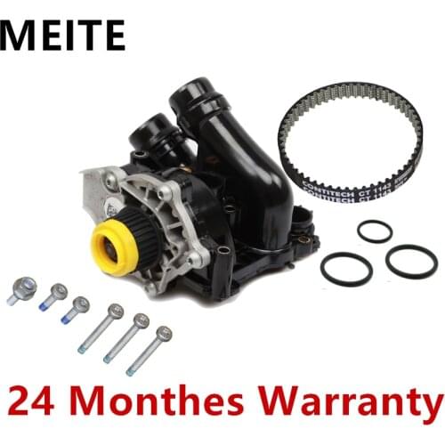 06H121026DD Aluminum Coolant Thermostat Water Pump + Belt For VW Passat CC Tiguan Audi TT A3 A4 Q5 Skoda Seat 2.0TSI 06H121026