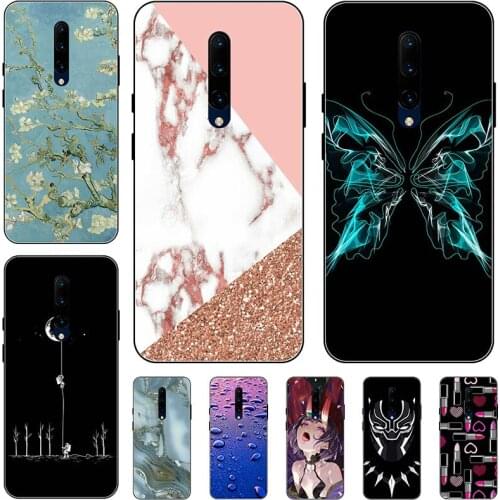 Phone Case For OnePlus 7 pro 6.67" Silicone Soft TPU Fashion Flower Pattern Painted Protective Case For OnePlus7 pro Backs Cover