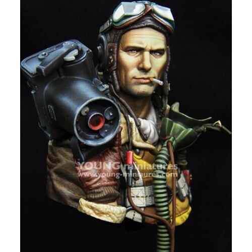 1/10 B-17 CREW with K20 CAMERA, Resin Model Bust GK, Subject of World War II, Unassembled and unpainted kit