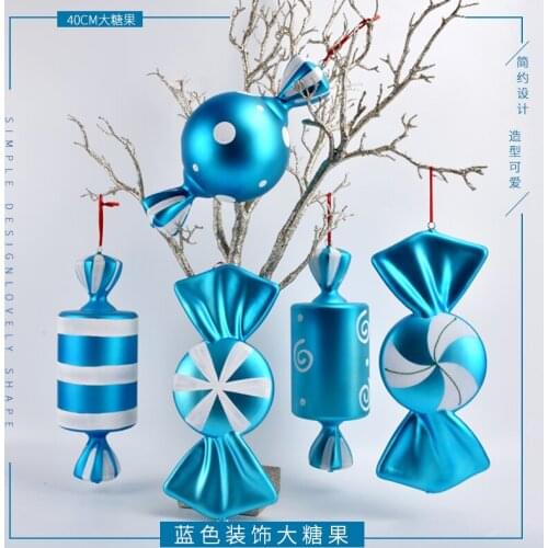 Festival decoration supplies blue painted candy pendant shopping mall wedding photography stage scene arrangement candy props