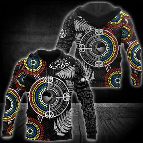 New Zealand Maori And Australia Aboriginal We Are Family 3D Printed Hoodies zipper hoodie women men Pullover streetwear