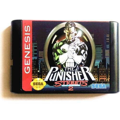 The punisher in Streets of rage 2 (NTSC-U ) For SEGA GENESIS Mega Drive 16 bit Game Cartridge
