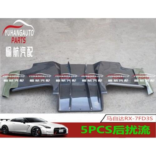 Suit For Parts Auto Are Mazda Rx-7 Fd3s Refitted Re Yugong Carbon Fiber 5pcs Spoiler Rear Lip