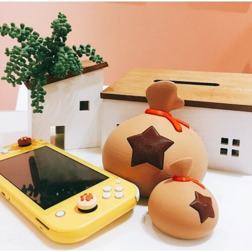 3d print Console Game Lovely cute animal crossing money bag piggy bank ornament for NS Switch Odyssey PS5 Xmas gift