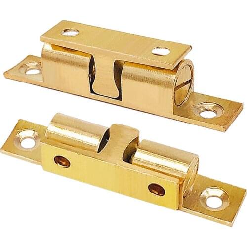 Pure copper hinge lock cabinet door spring cabinet copper card beads anti-collision lock furniture hardware accessories