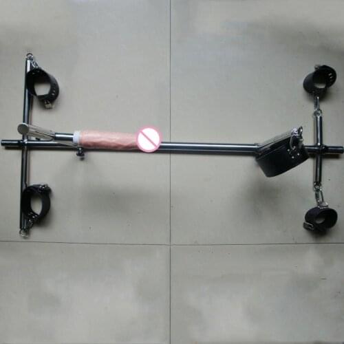 Hot fashion bdsm fetish neck collar hand ankle cuffs bondage gear stainless steel K9 restraints frame adult games sex slave toys