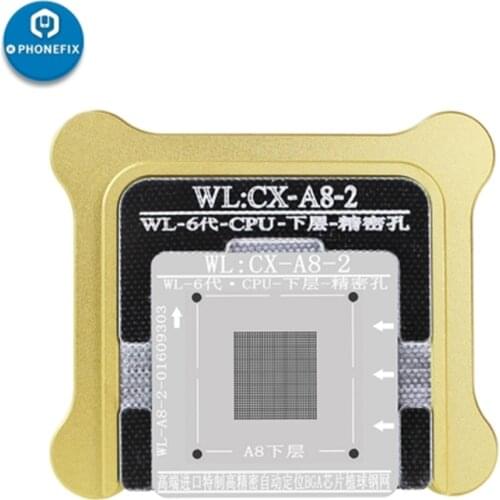 High Quality WL BGA Reballing Stencils Kit for iPhone A8 A9 A10 A11 A12 Upper Lower CPU IC Positioning Soldering Tool With Base